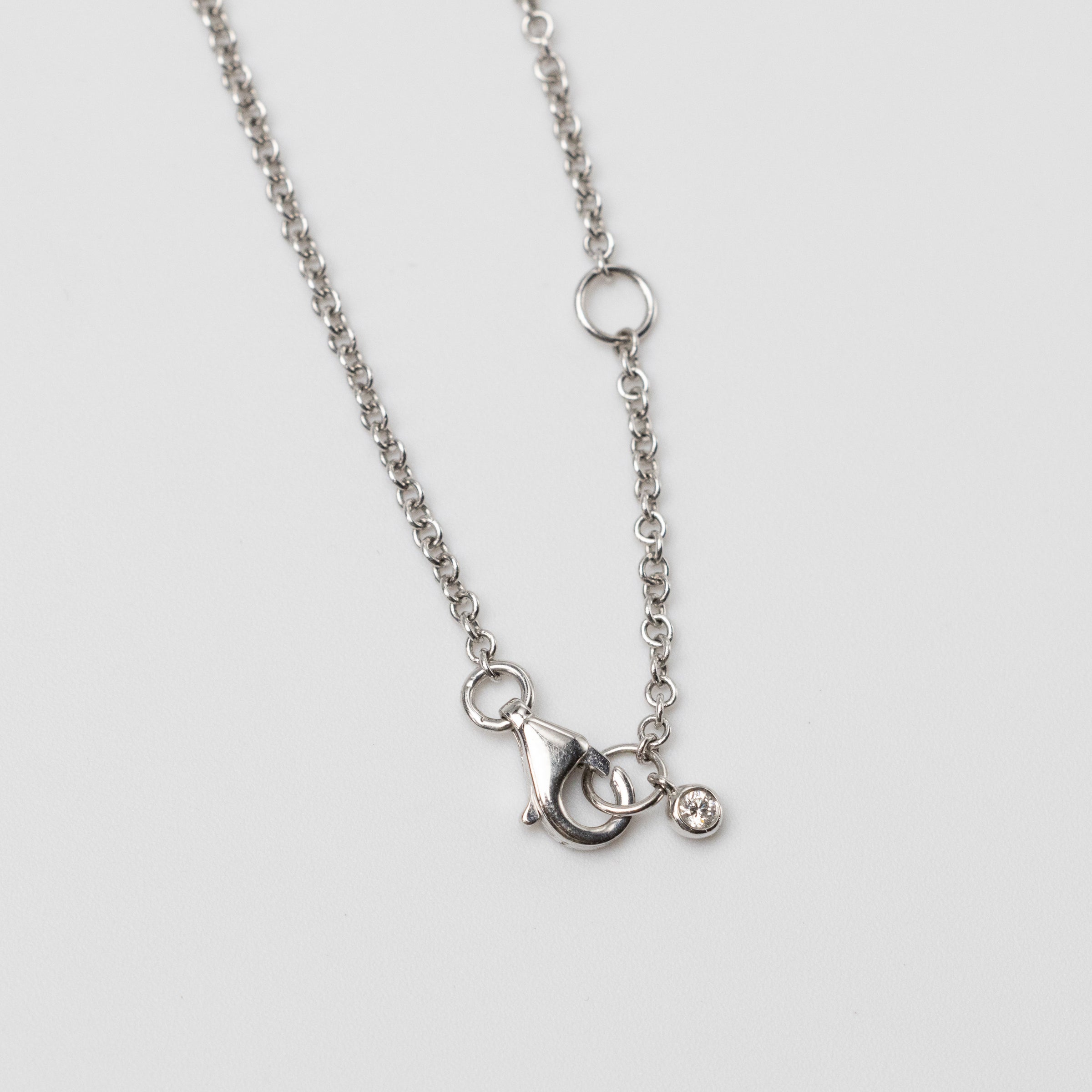 18K Ruby And Diamond Pendant On 18 Inch Chain