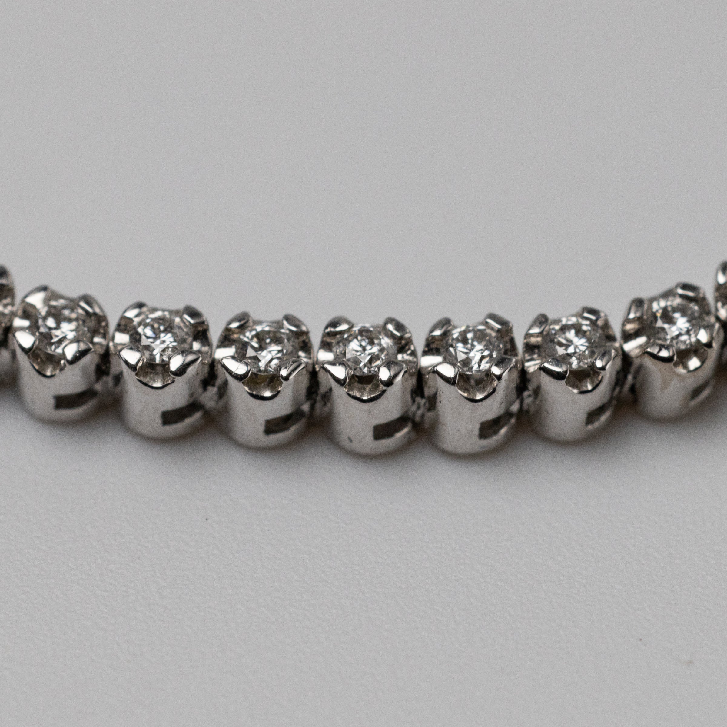 18K White Gold 0.35ct Diamond Tennis Bracelet