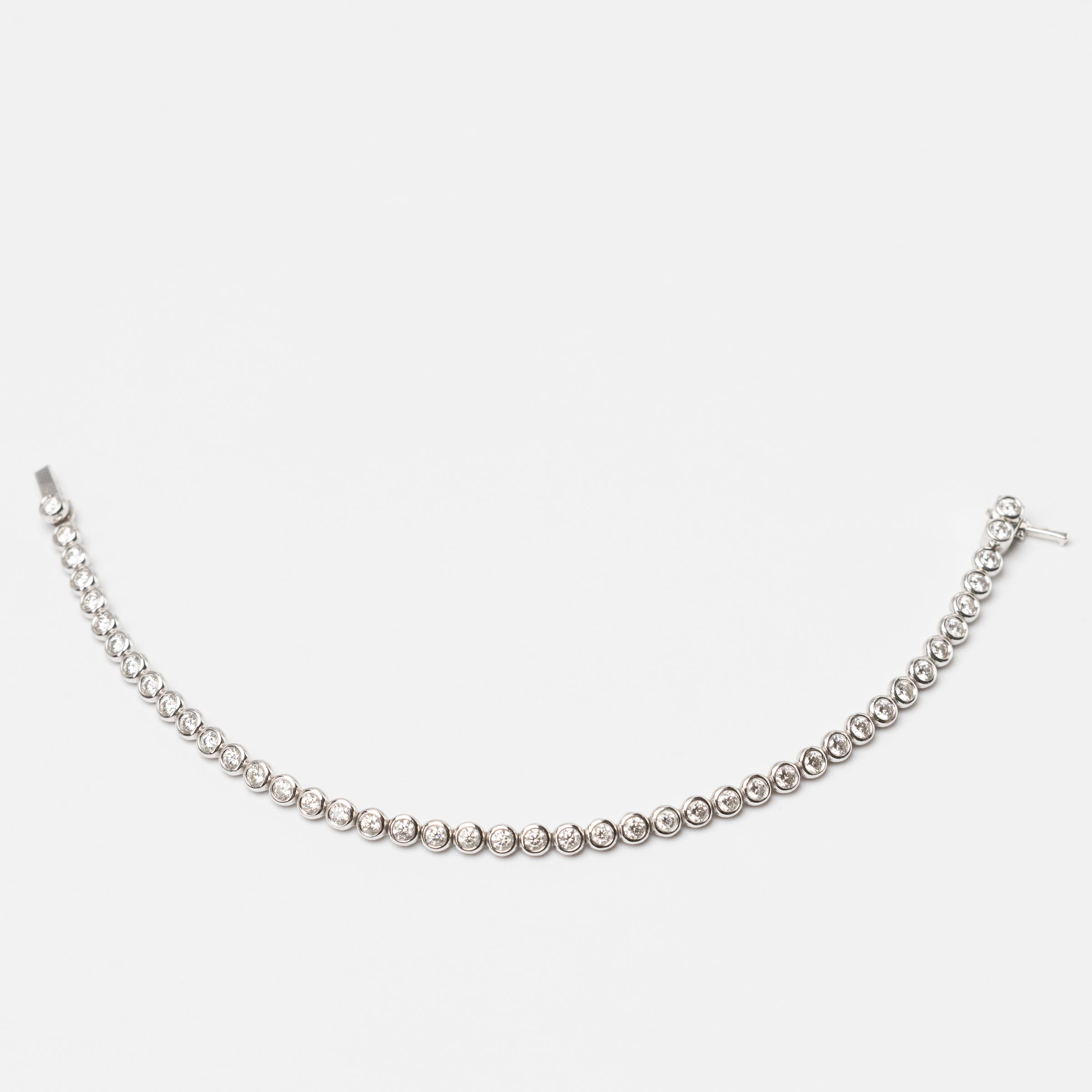 18K Bezel Set 3.04ct Diamond Tennis Bracelet