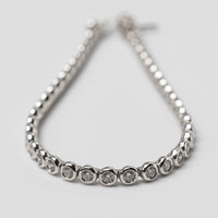 18K Bezel Set 3.04ct Diamond Tennis Bracelet