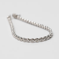 18K Bezel Set 3.04ct Diamond Tennis Bracelet