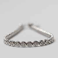 18K Bezel Set 3.04ct Diamond Tennis Bracelet