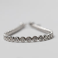 18K Bezel Set 3.04ct Diamond Tennis Bracelet