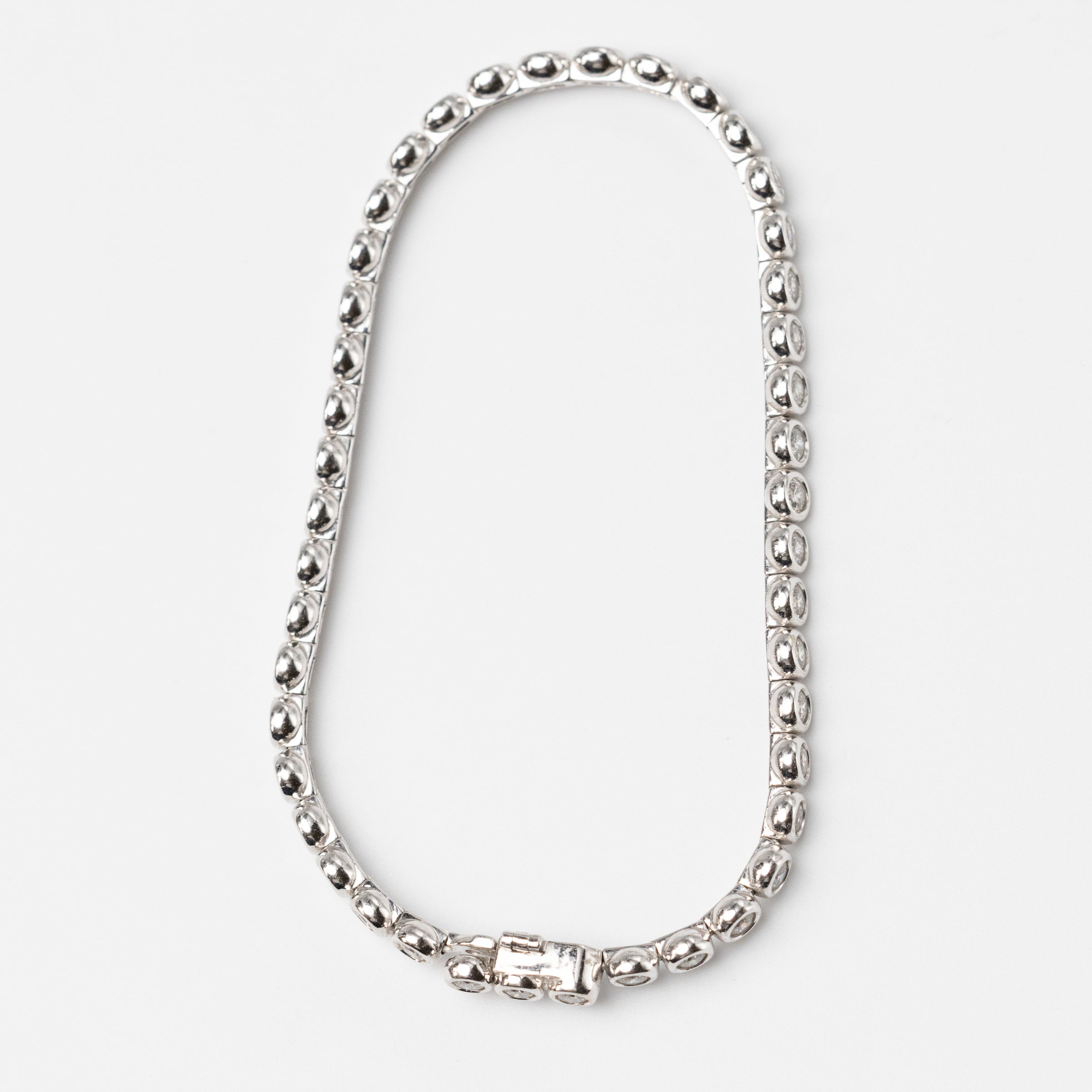 18K Bezel Set 3.04ct Diamond Tennis Bracelet