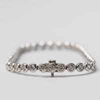 18K Bezel Set 3.04ct Diamond Tennis Bracelet