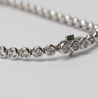 18K Bezel Set 3.04ct Diamond Tennis Bracelet