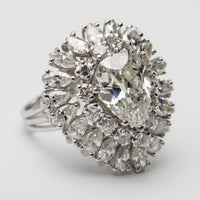 diamond cocktail ring left front