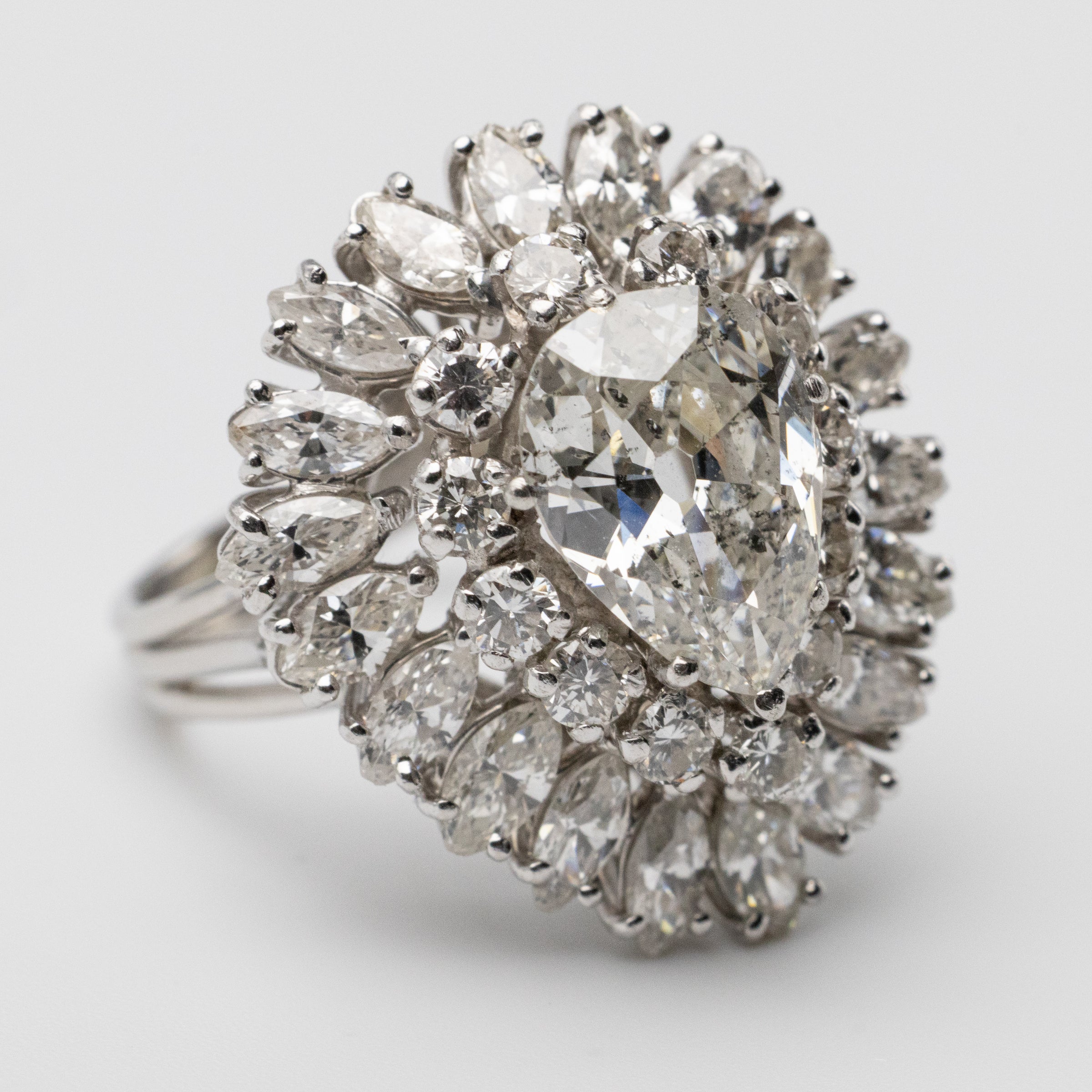diamond cocktail ring left front