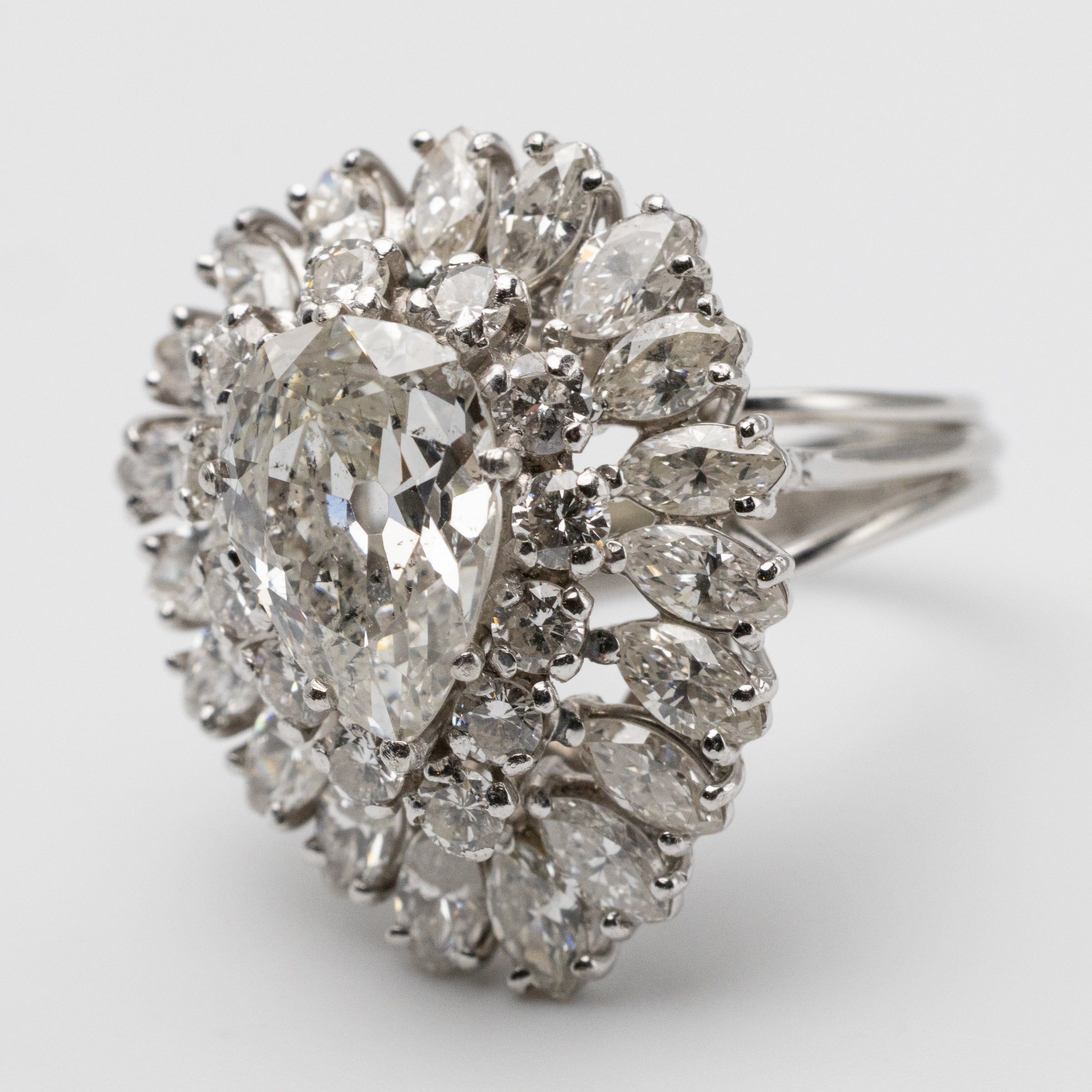 diamond cocktail ring right front