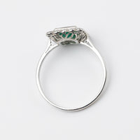 emerald and diamond ring side