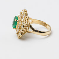 emerald and diamond ring right side 2