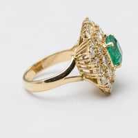 emerald and diamond ring right side 2