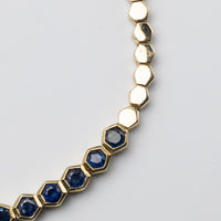 Gold Sapphire bracelet right side view