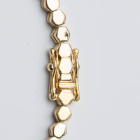 Gold Sapphire bracelet clasp close up