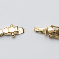 Gold Sapphire bracelet clasp open view