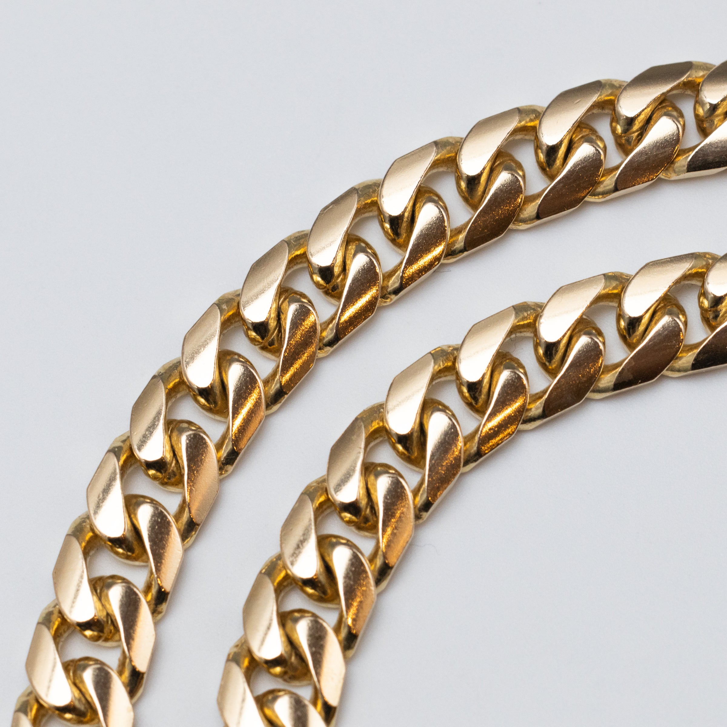 9K Yellow Gold Cuban Curb Link Chain