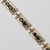 14K Emerald And Diamond Bracelet