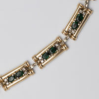 14K Emerald And Diamond Bracelet