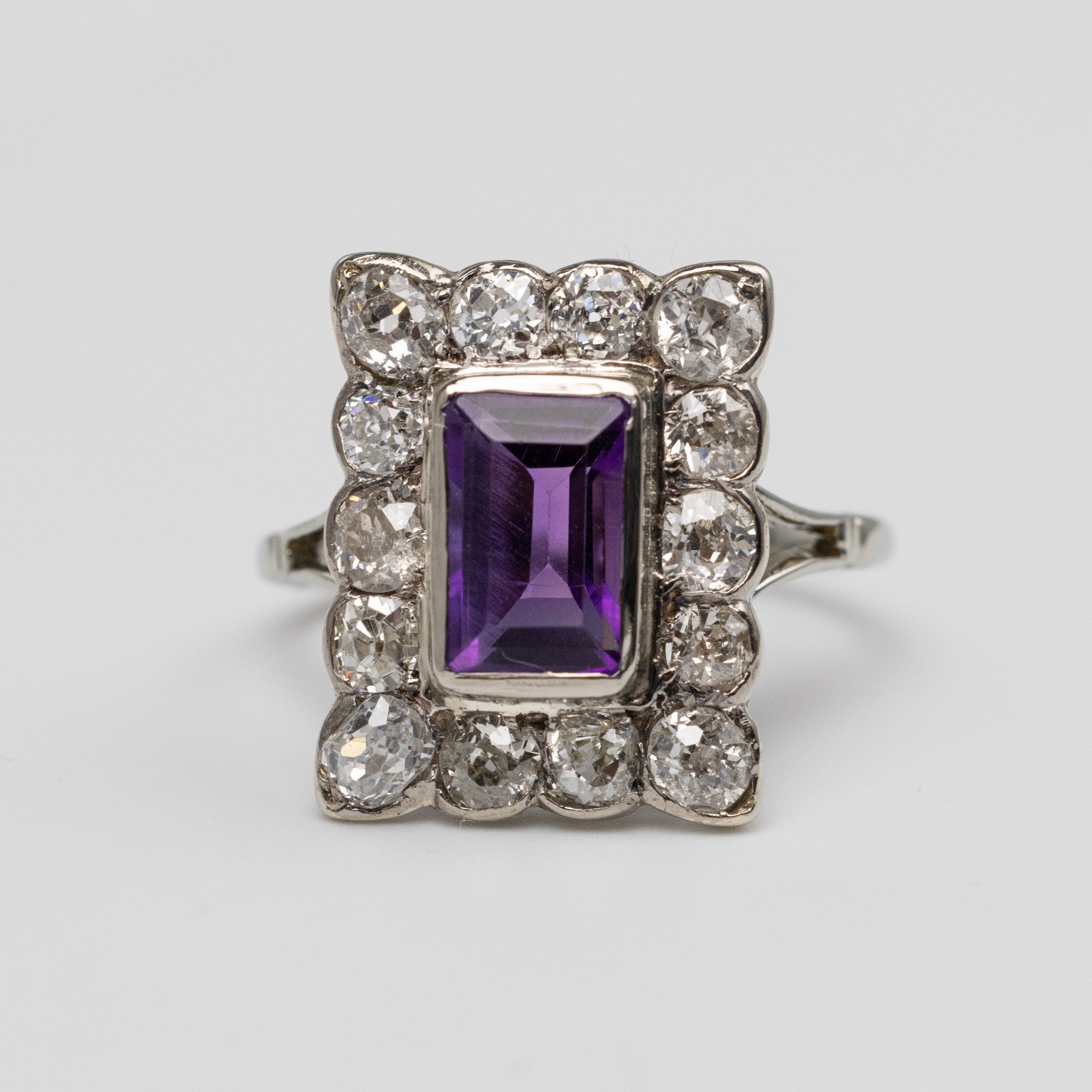 Art Deco Amethyst & Diamond Ring