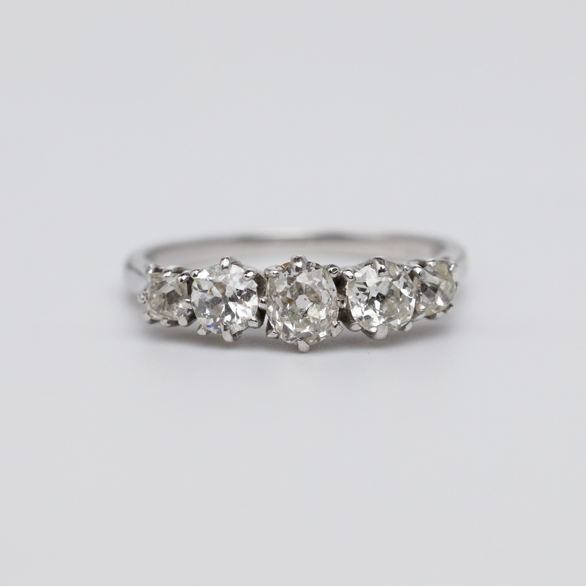 1.02 Carat Old Cut Diamond Victorian Engagement Ring