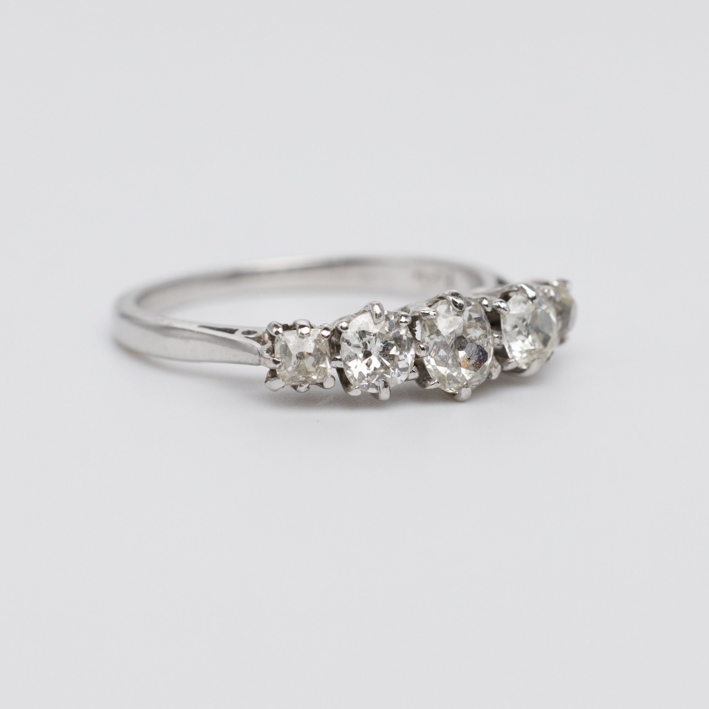 1.02 Carat Old Cut Diamond Victorian Engagement Ring