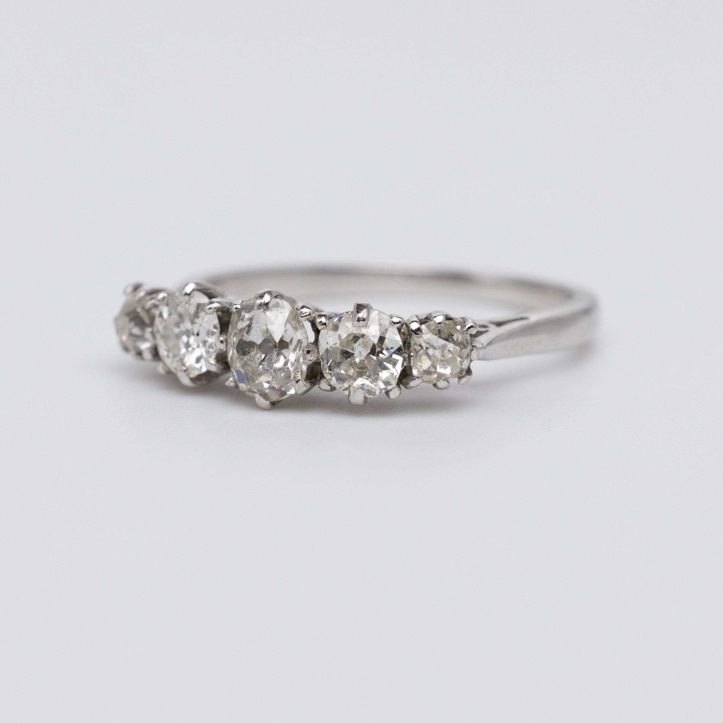 1.02 Carat Old Cut Diamond Victorian Engagement Ring