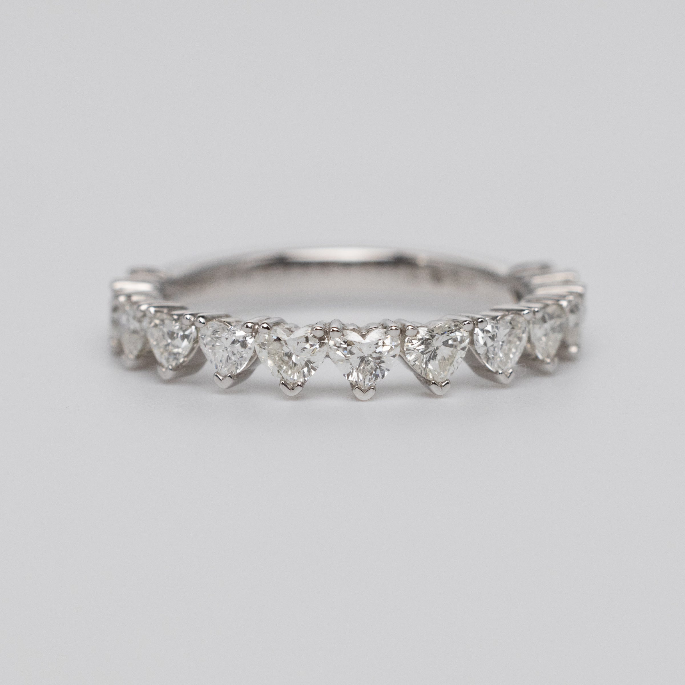 0.98 Carat Heart Diamond Eternity Ring