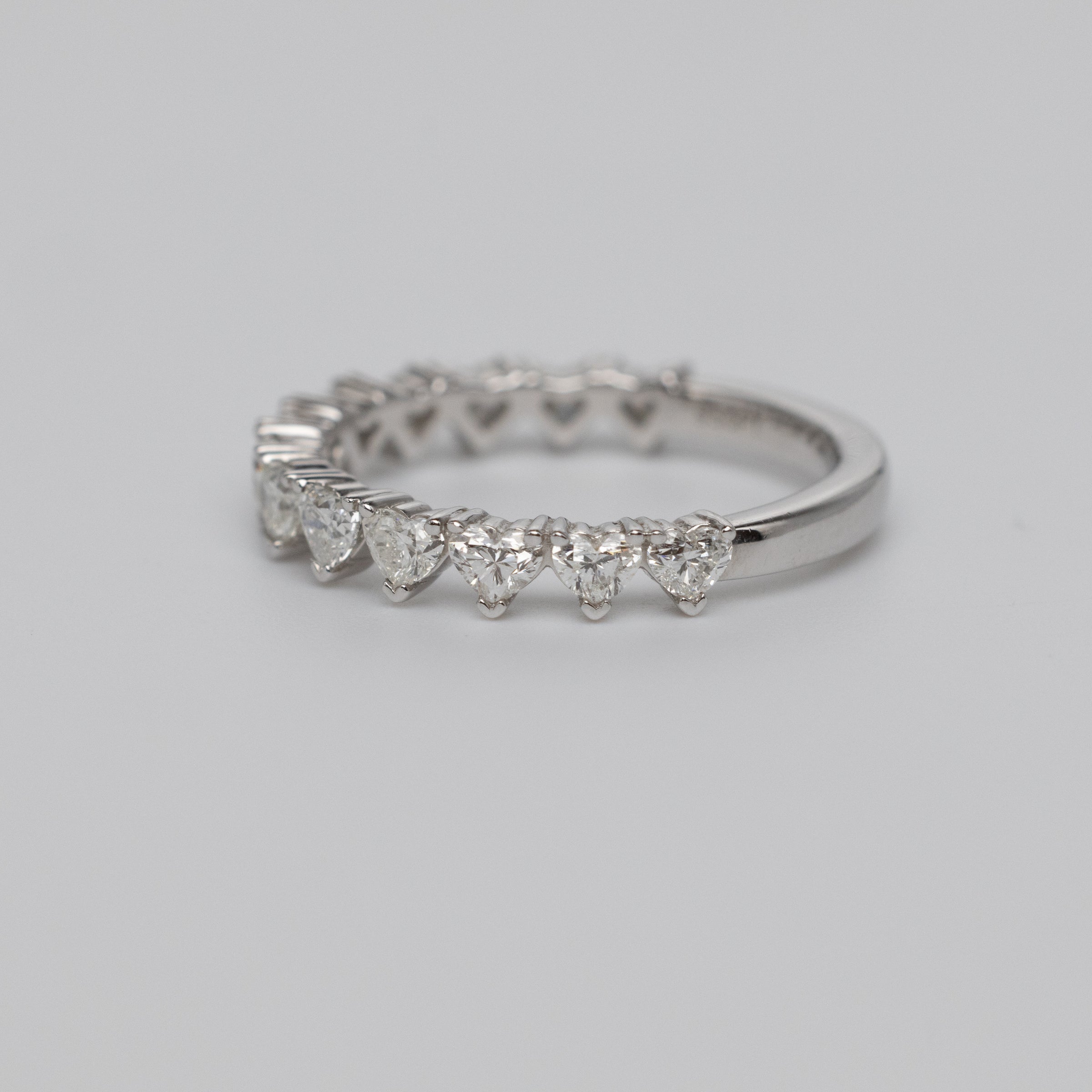 0.98 Carat Heart Diamond Eternity Ring