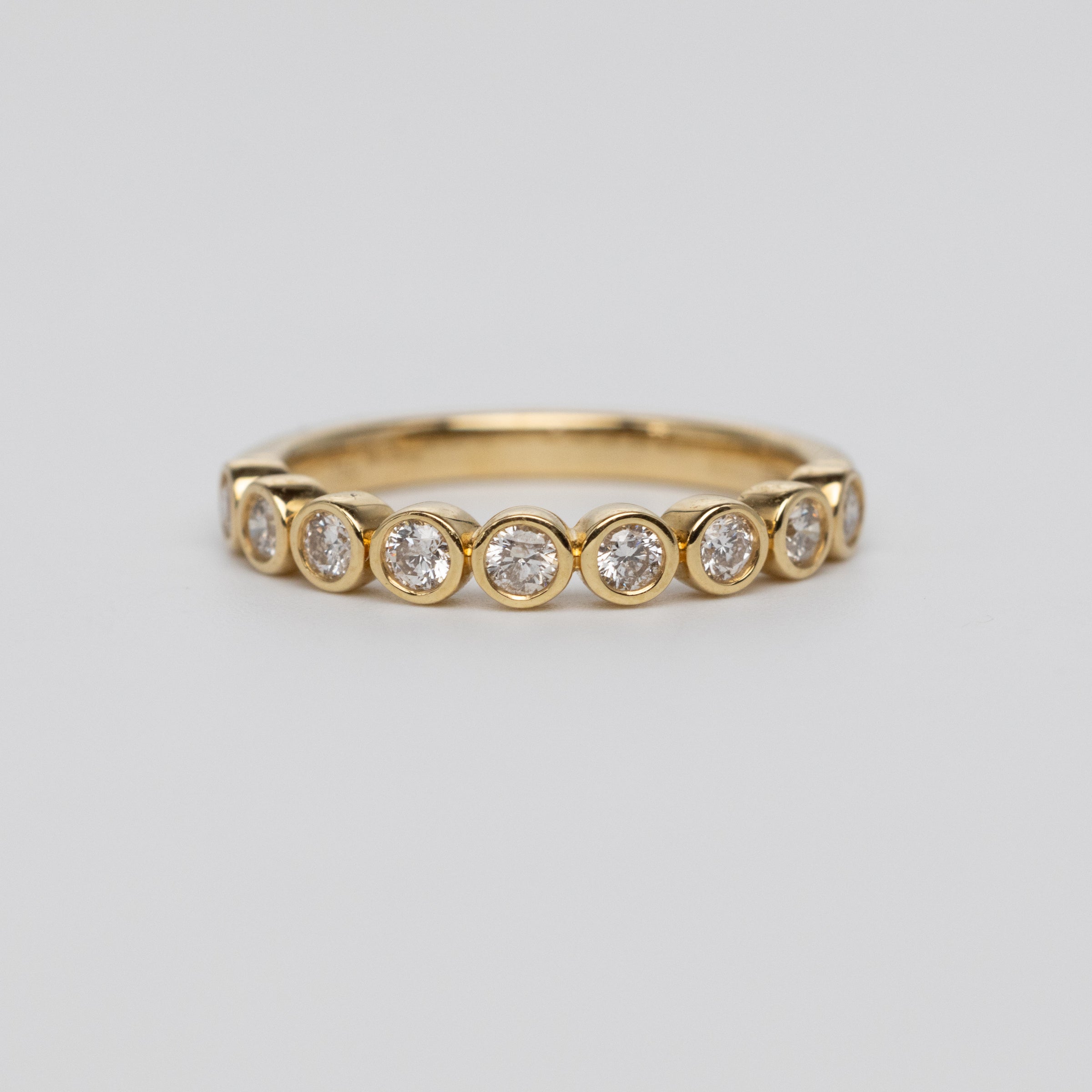 0.49 Carat Bezel Set Diamond Eternity Ring