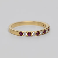18K Gold Ruby And Diamond Eternity Ring