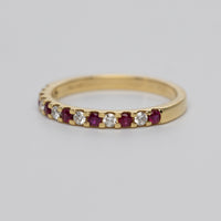18K Gold Ruby And Diamond Eternity Ring