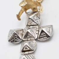 14K Gold Masonic Cross Pendant And Chain