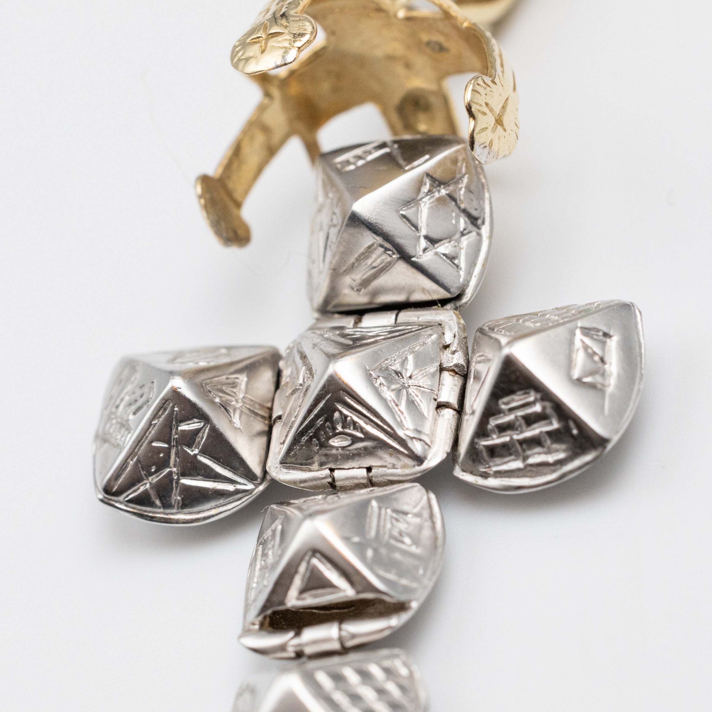 14K Gold Masonic Cross Pendant And Chain