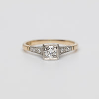 Art Deco Diamond Gold And Platinum Ring