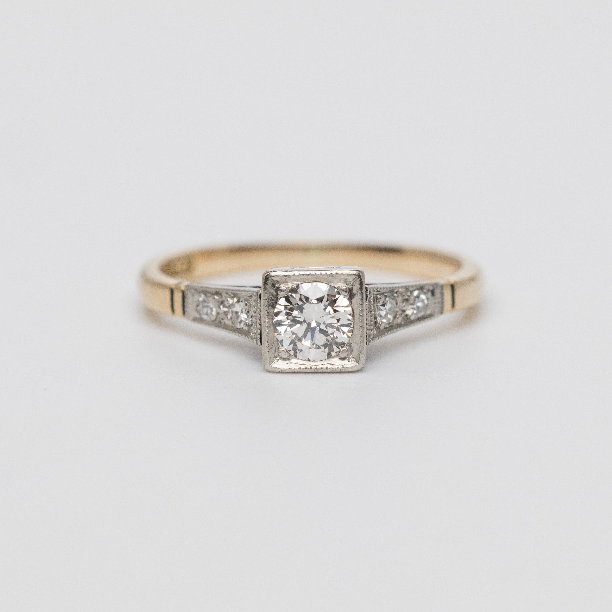 Art Deco Diamond Gold And Platinum Ring