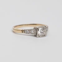 Art Deco Diamond Gold And Platinum Ring