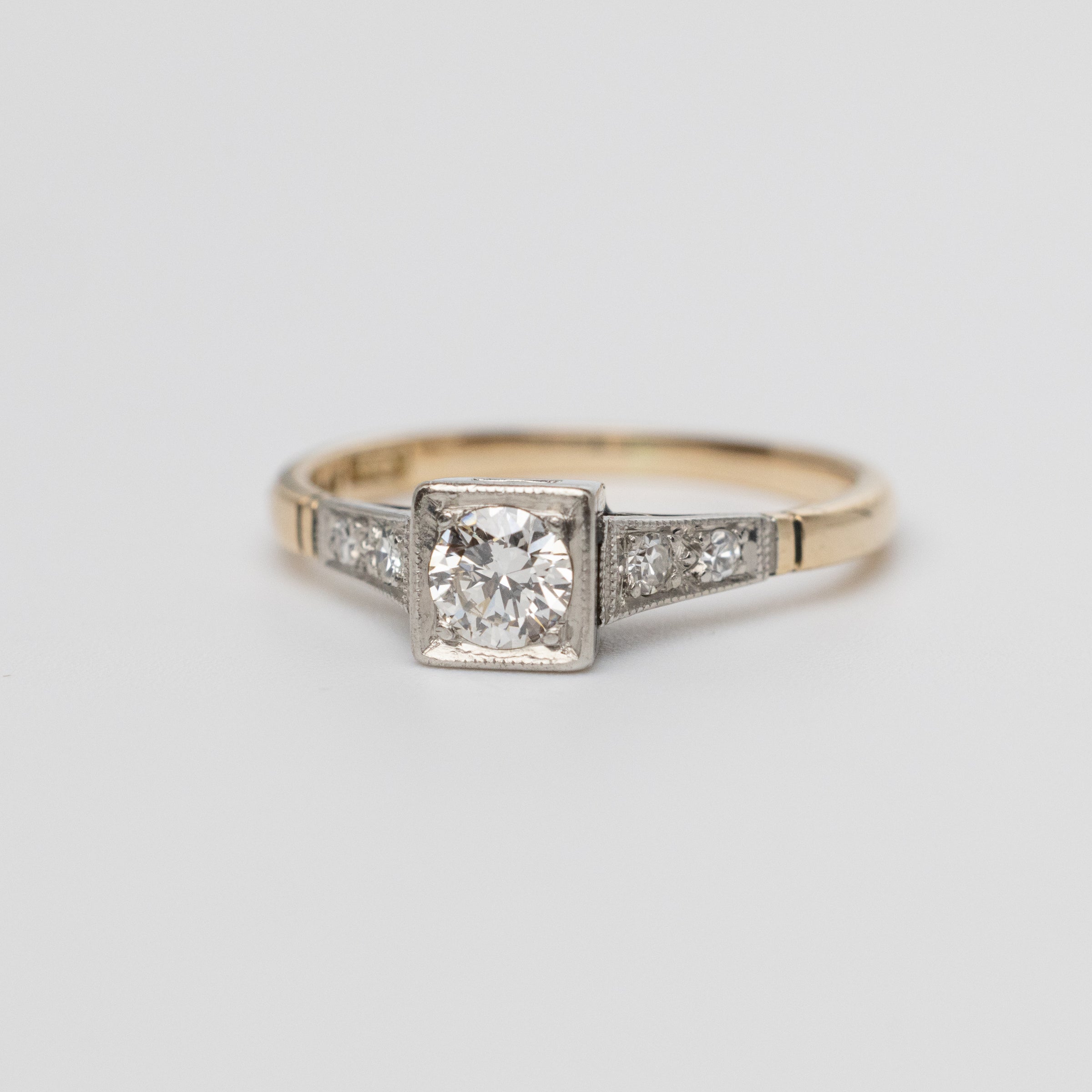 Art Deco Diamond Gold And Platinum Ring
