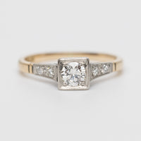 Art Deco Diamond Gold And Platinum Ring