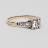 Art Deco Diamond Gold And Platinum Ring