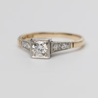 Art Deco Diamond Gold And Platinum Ring