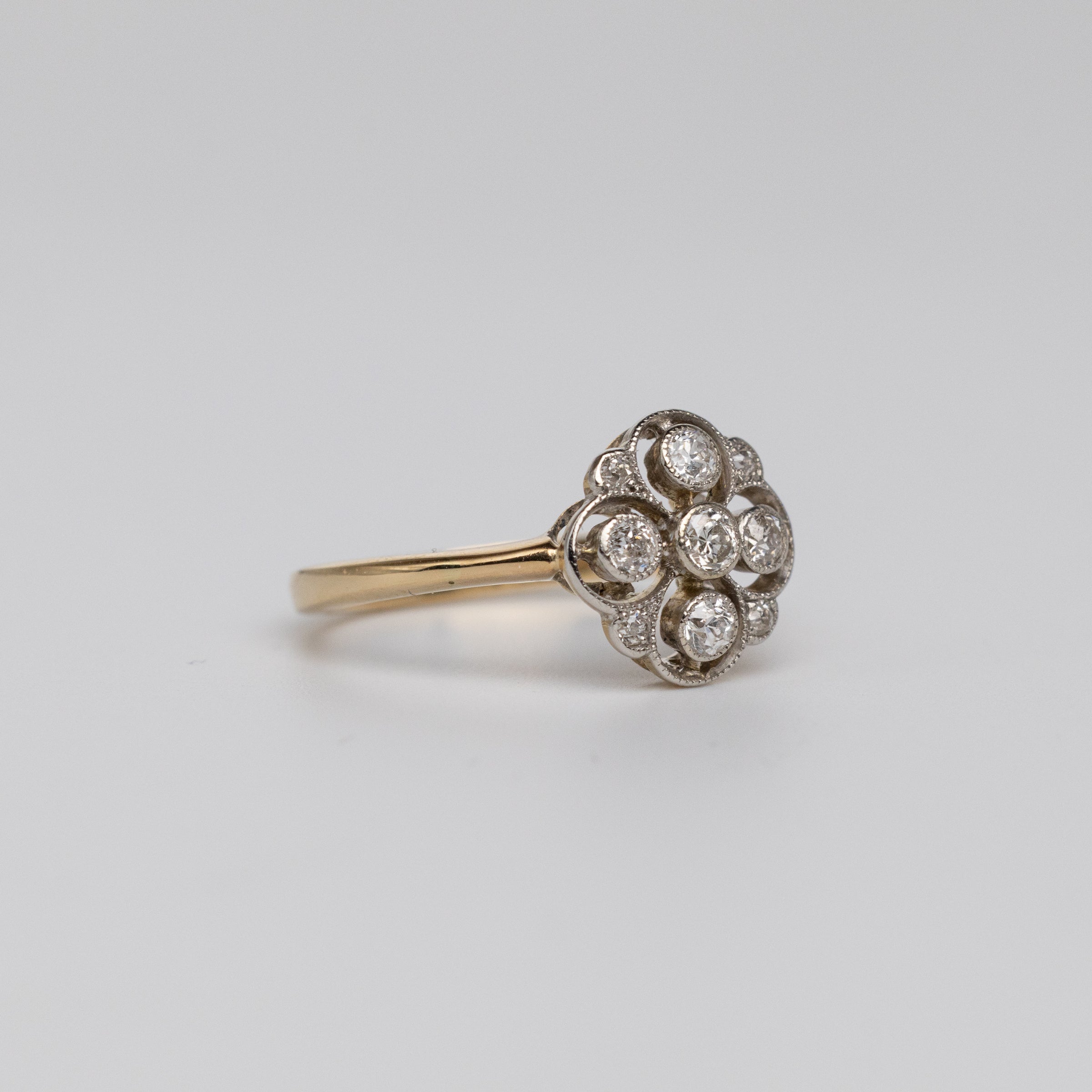 Edwardian Diamond Cluster Ring