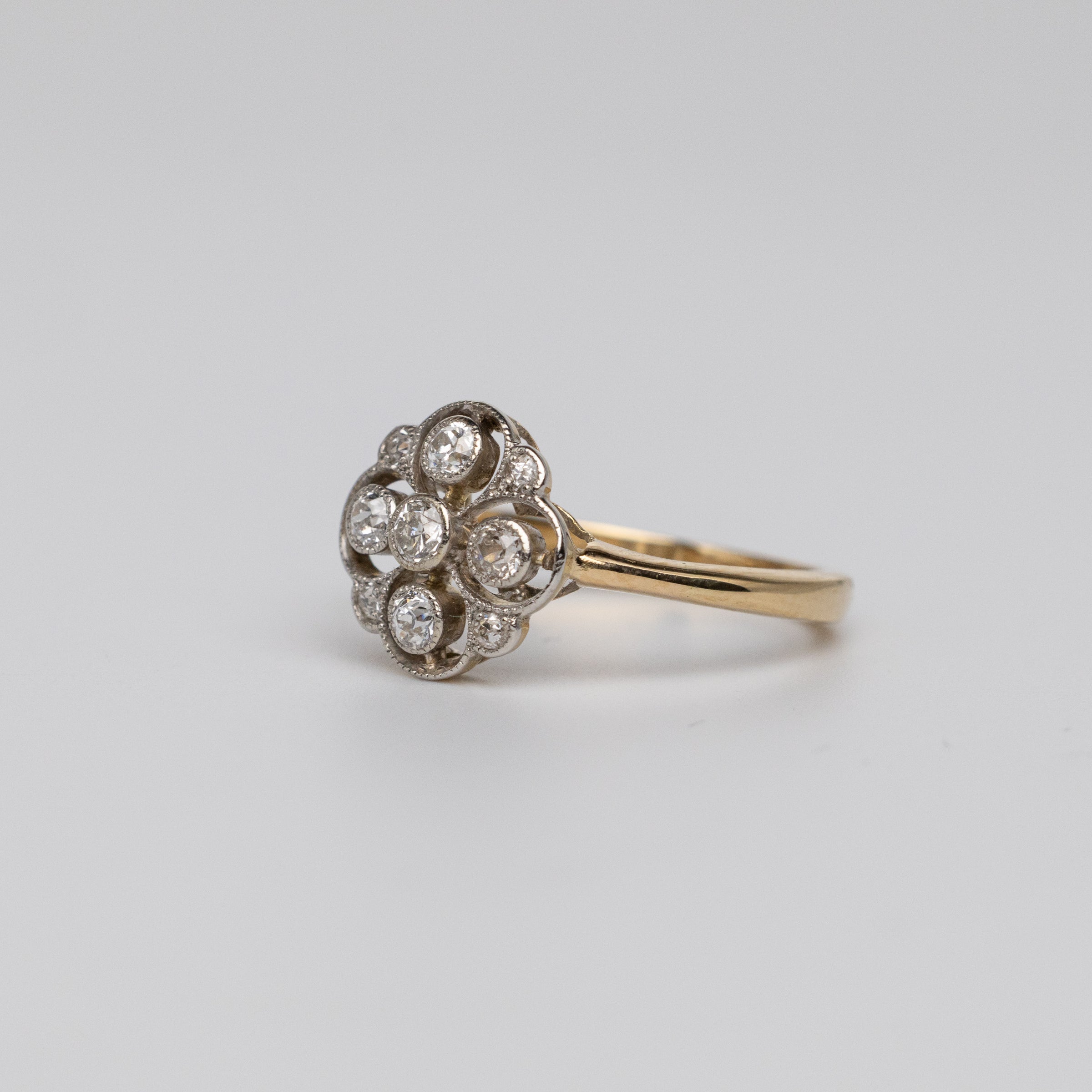 Edwardian Diamond Cluster Ring