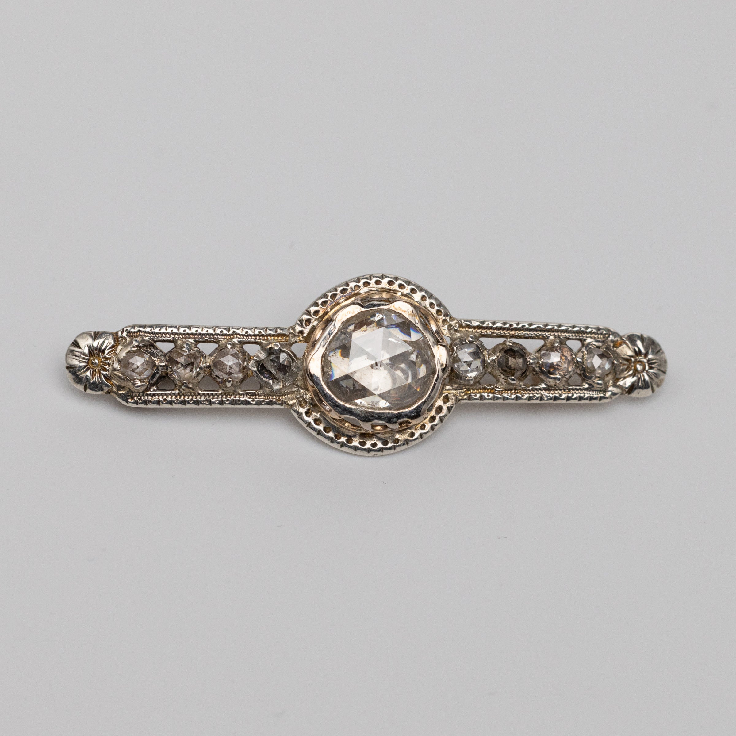 Antique Rose-Cut Diamond Brooch