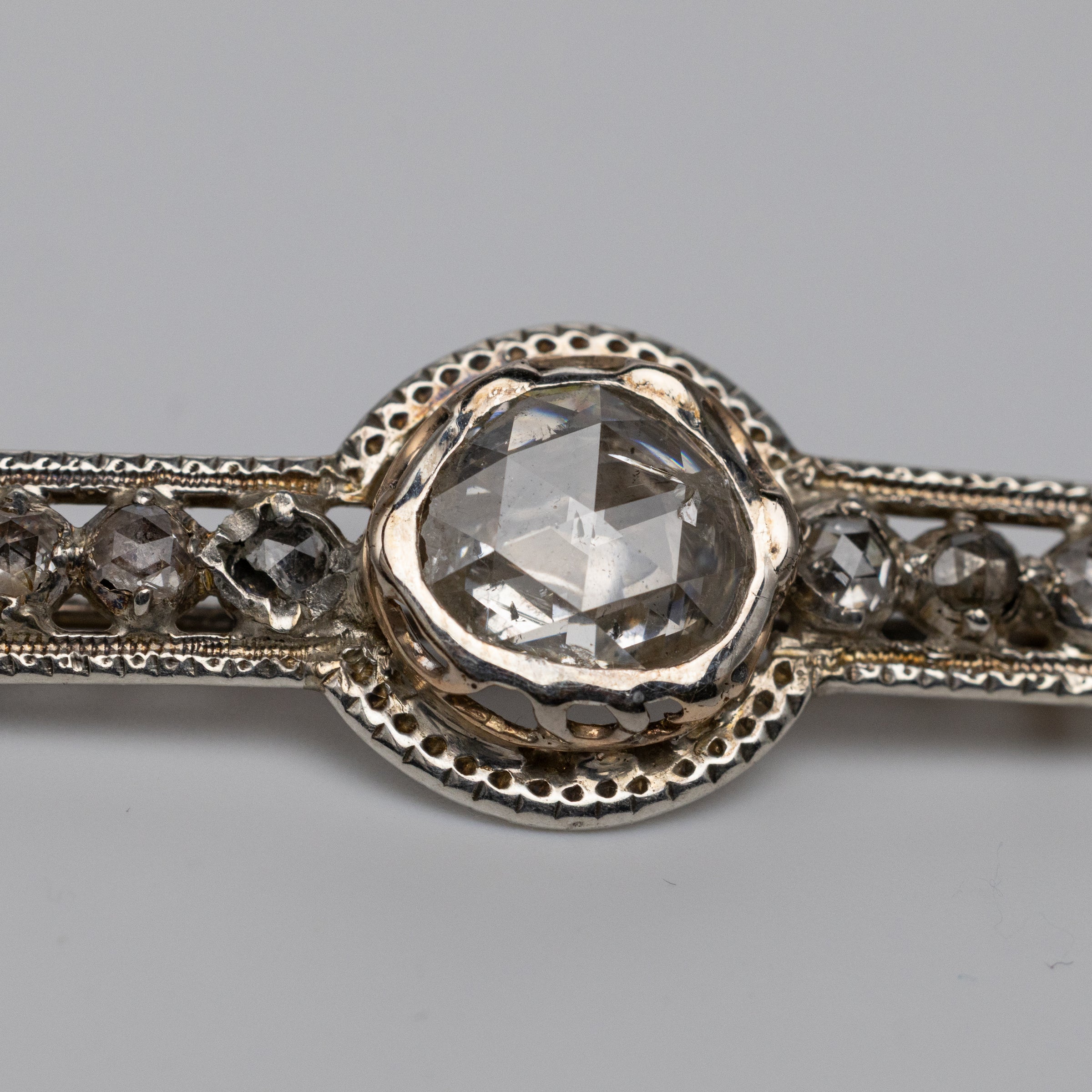 Antique Rose-Cut Diamond Brooch