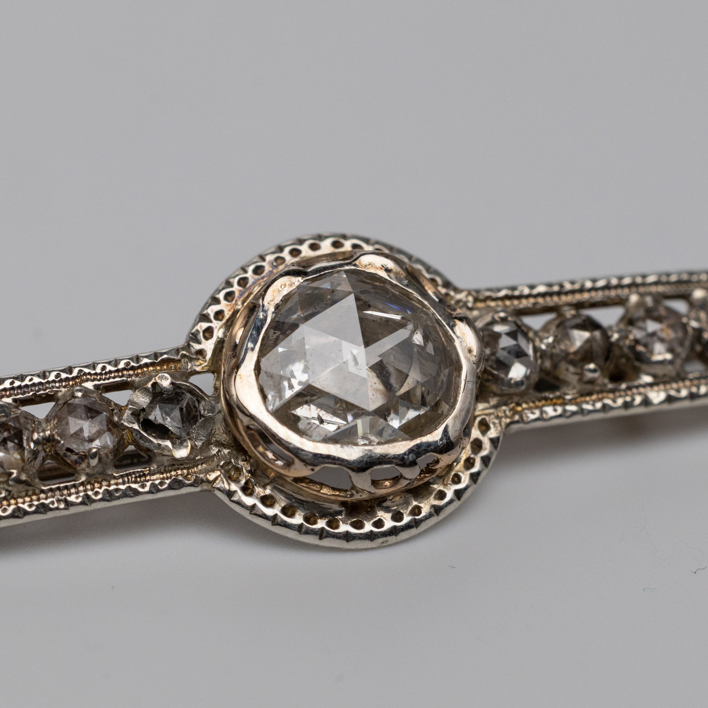 Antique Rose-Cut Diamond Brooch