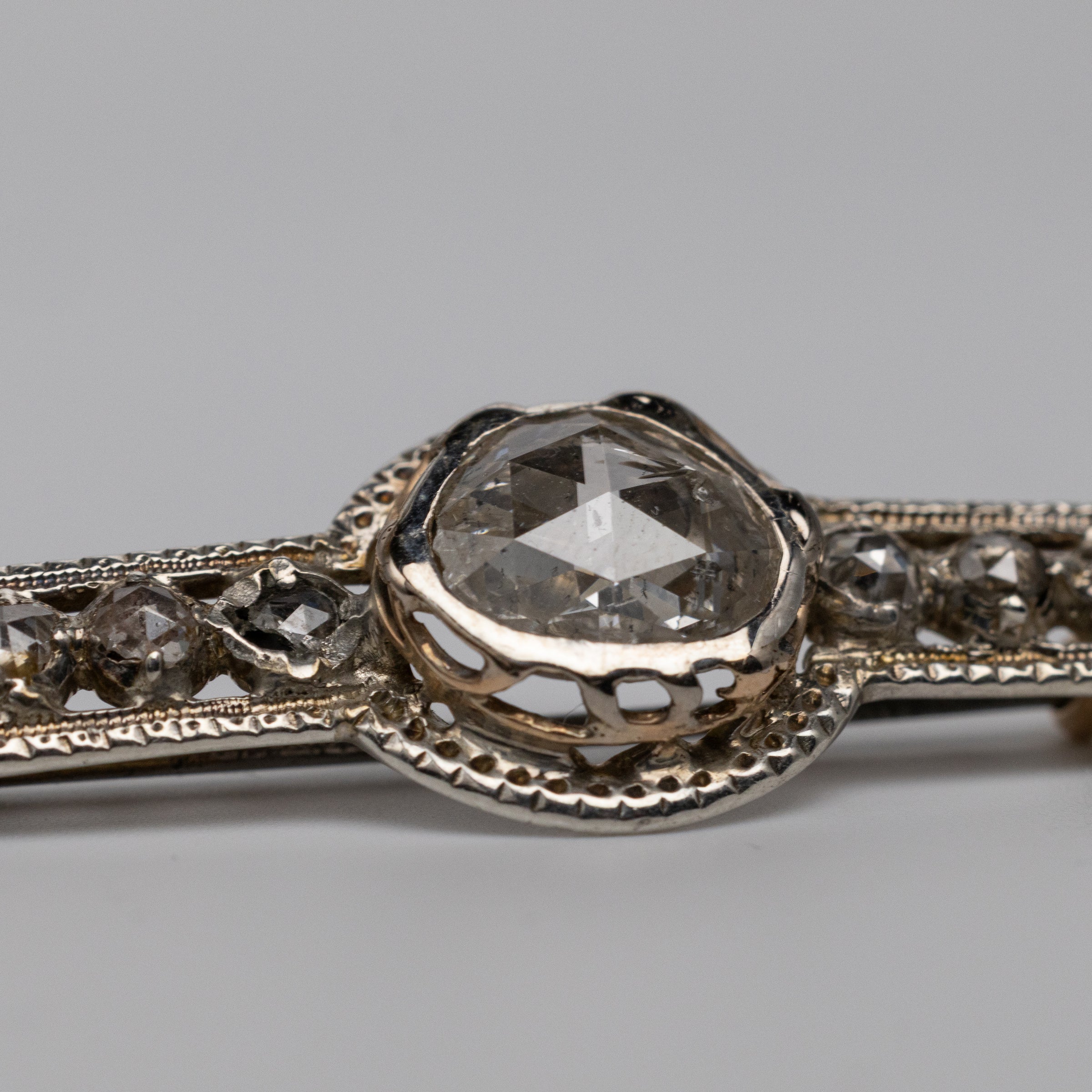 Antique Rose-Cut Diamond Brooch