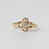 A Pretty Mine-Cut Diamond Ring