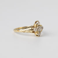 A Pretty Mine-Cut Diamond Ring