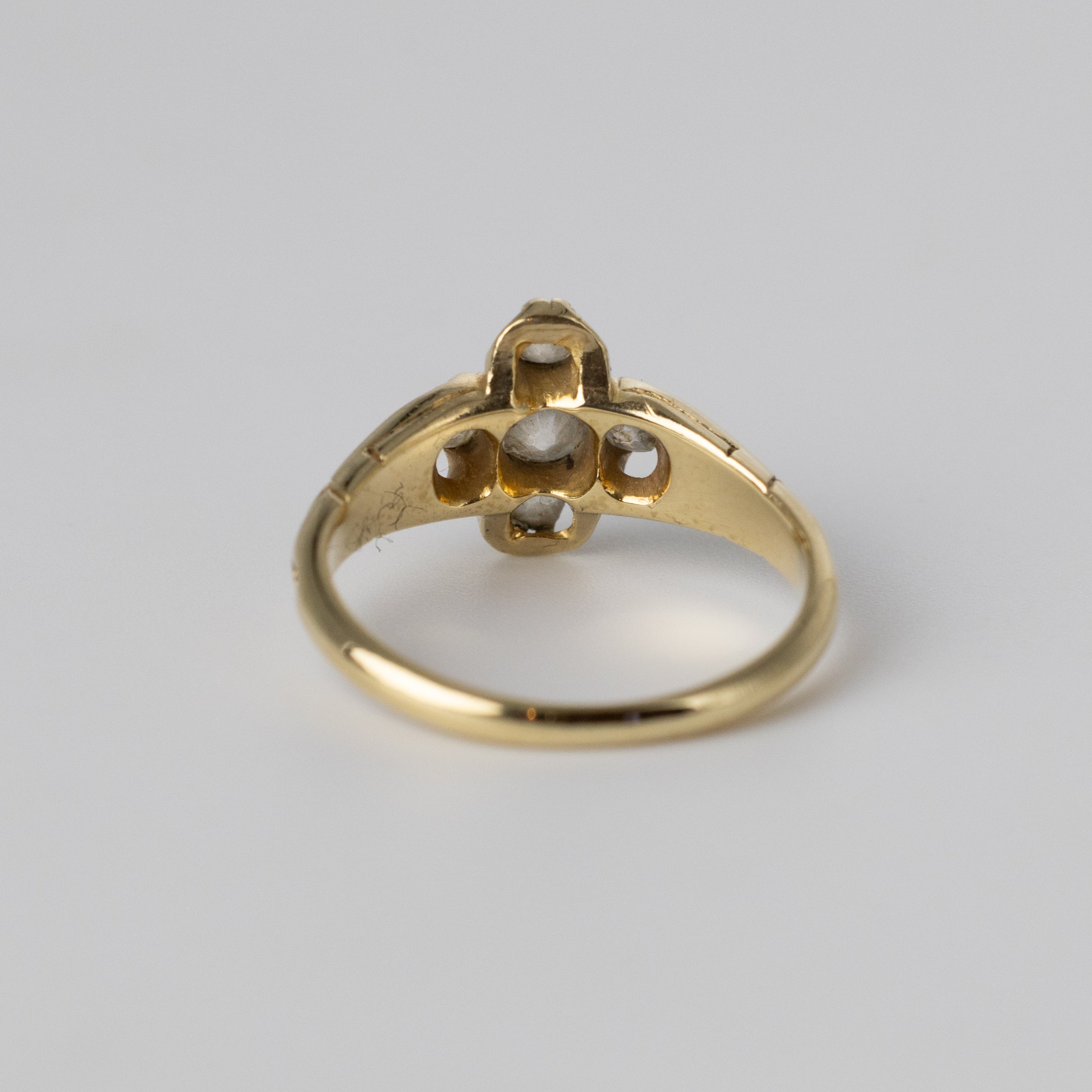 A Pretty Mine-Cut Diamond Ring