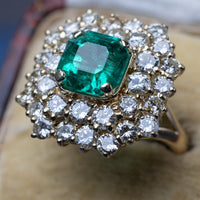 2.15 Carat Emerald And Diamond Ring